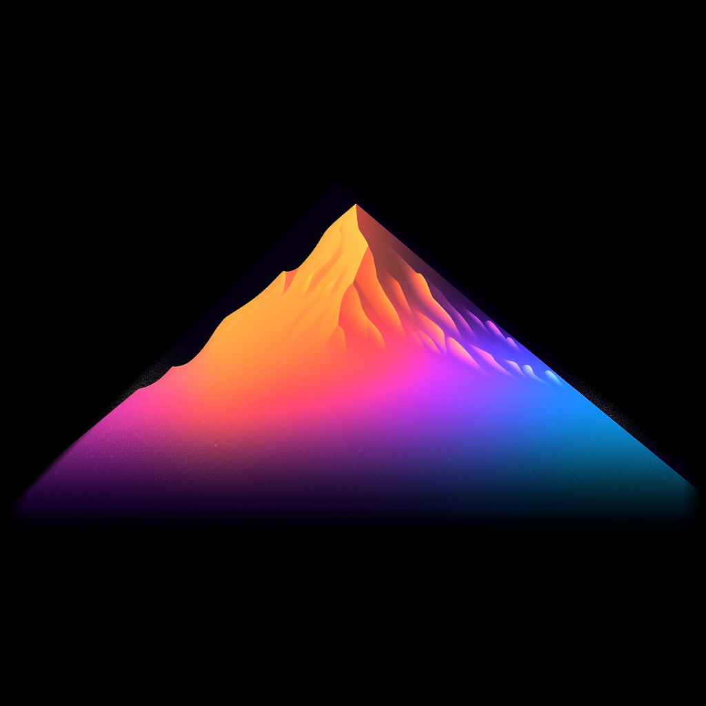 Illustration of a Mountain with Gradient